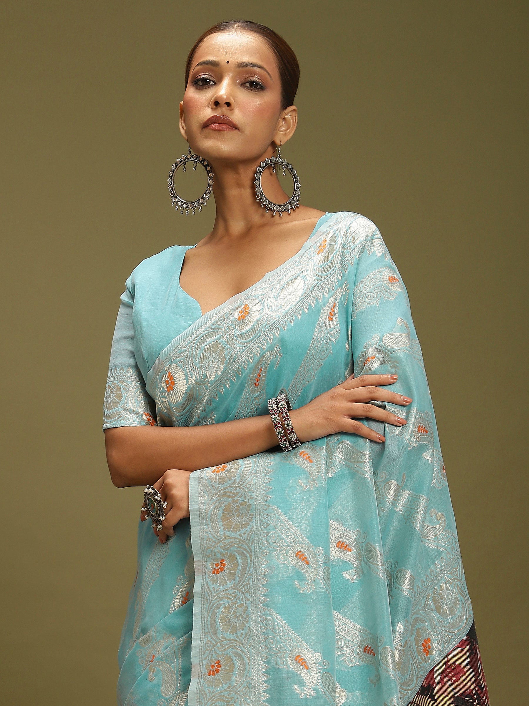 VANAYA Sky Mist Artistic Heritage Saree