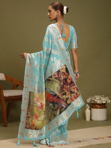 VANAYA Sky Mist Artistic Heritage Saree