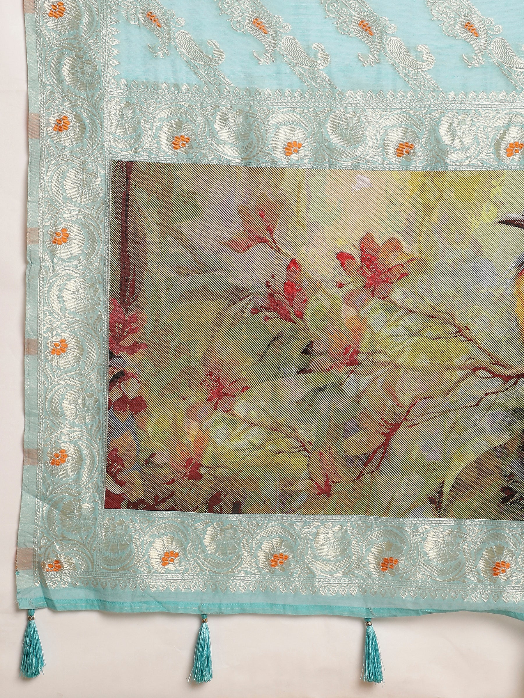 VANAYA Sky Mist Artistic Heritage Saree