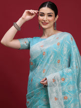 VANAYA Aqua Bloom Heritage Saree