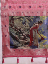 VANAYA Rosy Twilight Floral Weave Saree