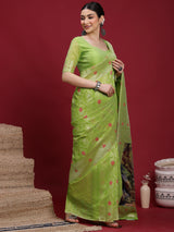 VANAYA Pistachio Bloom Designer Saree