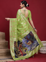 VANAYA Pistachio Bloom Designer Saree