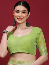 VANAYA Pistachio Bloom Designer Saree