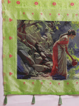VANAYA Pistachio Bloom Designer Saree