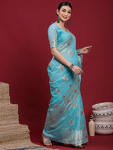 VANAYA Sky Bloom Artistic Weave Saree