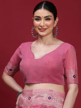 VANAYA Rosewood Scenic Weave Saree