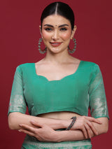 VANAYA Emerald Bloom Designer Weave Saree
