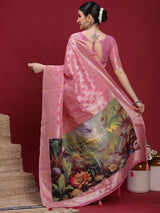 VANAYA Blush Garden Artistic Weave Saree