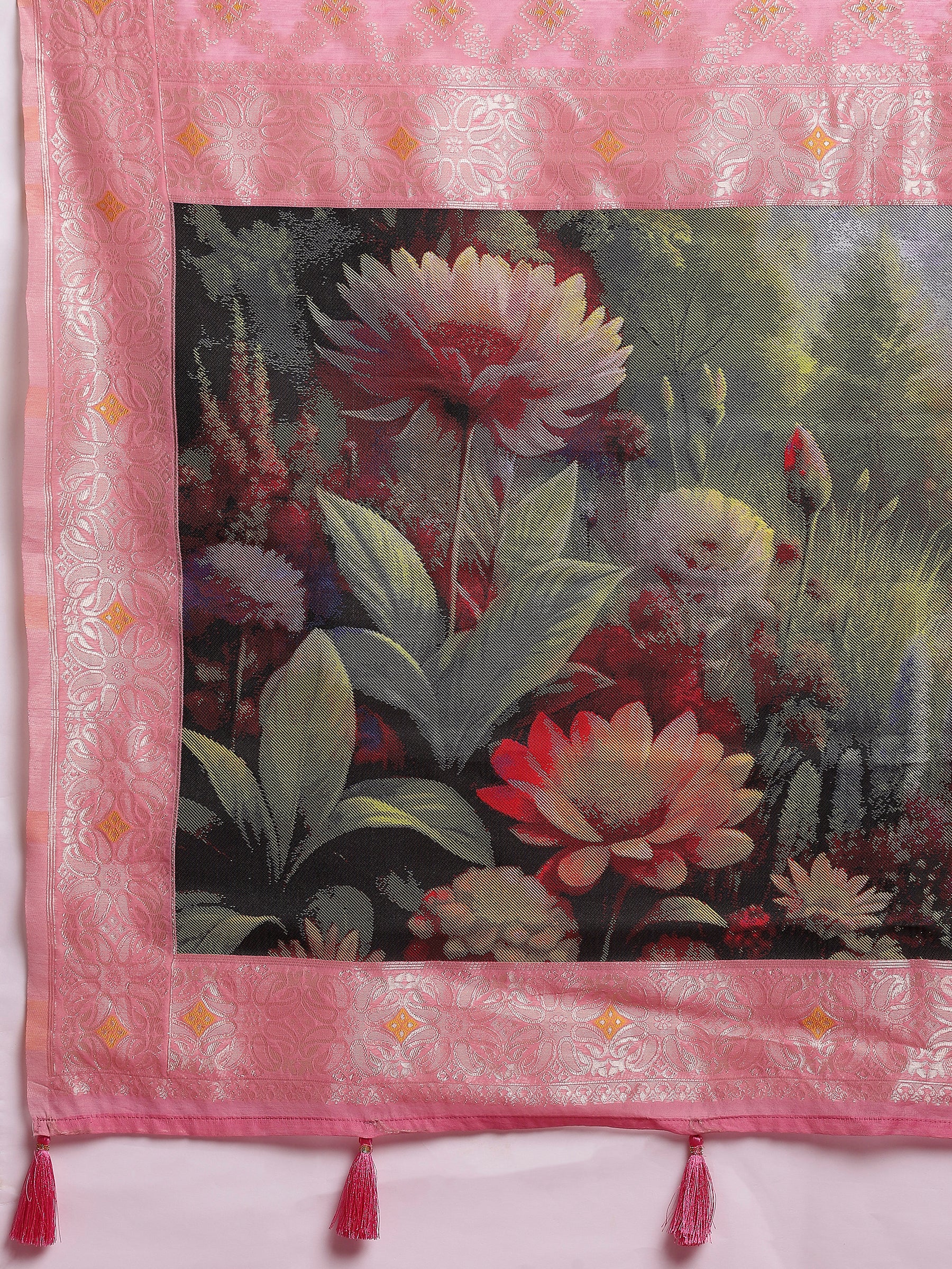 VANAYA Blush Garden Artistic Weave Saree