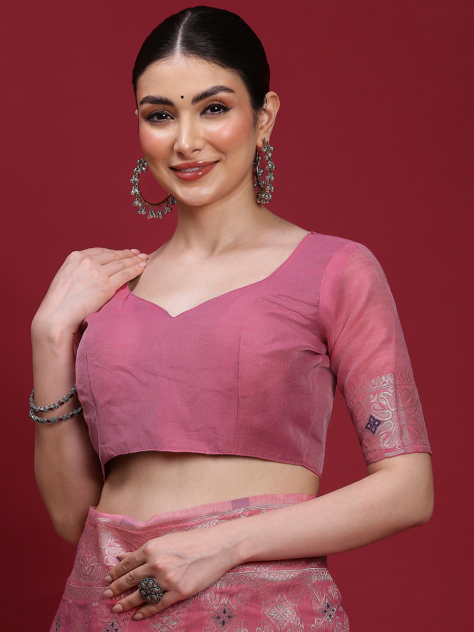 VANAYA Rosy Enchanted Garden Saree