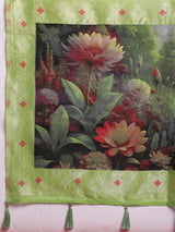 VANAYA Pistachio Bloom Artistic Saree