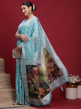 VANAYA Sky Bloom Artistic Weave Saree