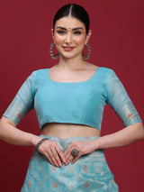 VANAYA Sky Bloom Artistic Weave Saree