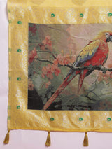 VANAYA-Royal Mustard Yellow Silver Zari Saree with Floral Heritage Pallu Tassels
