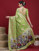 VANAYA Pistachio Bloom Heritage Saree