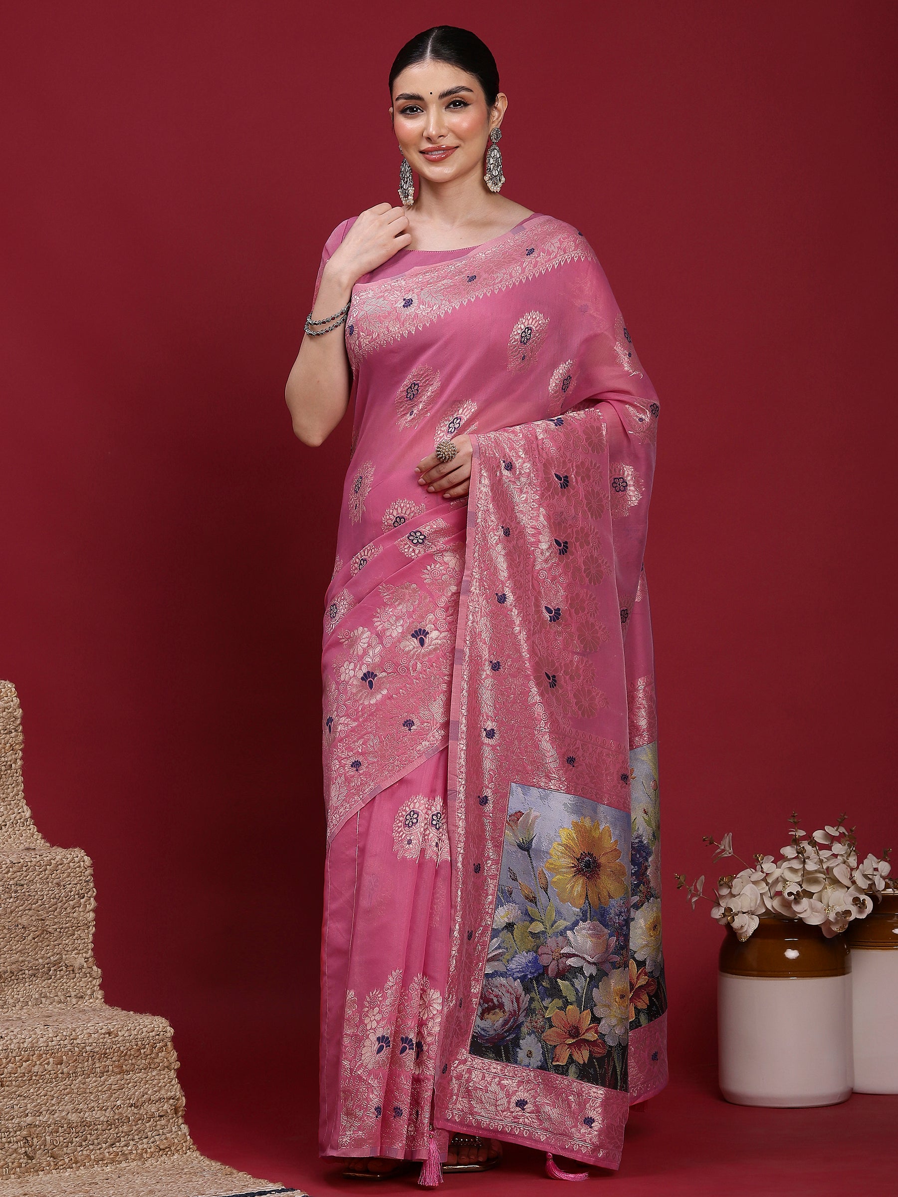 VANAYA Blush Petal Garden Saree
