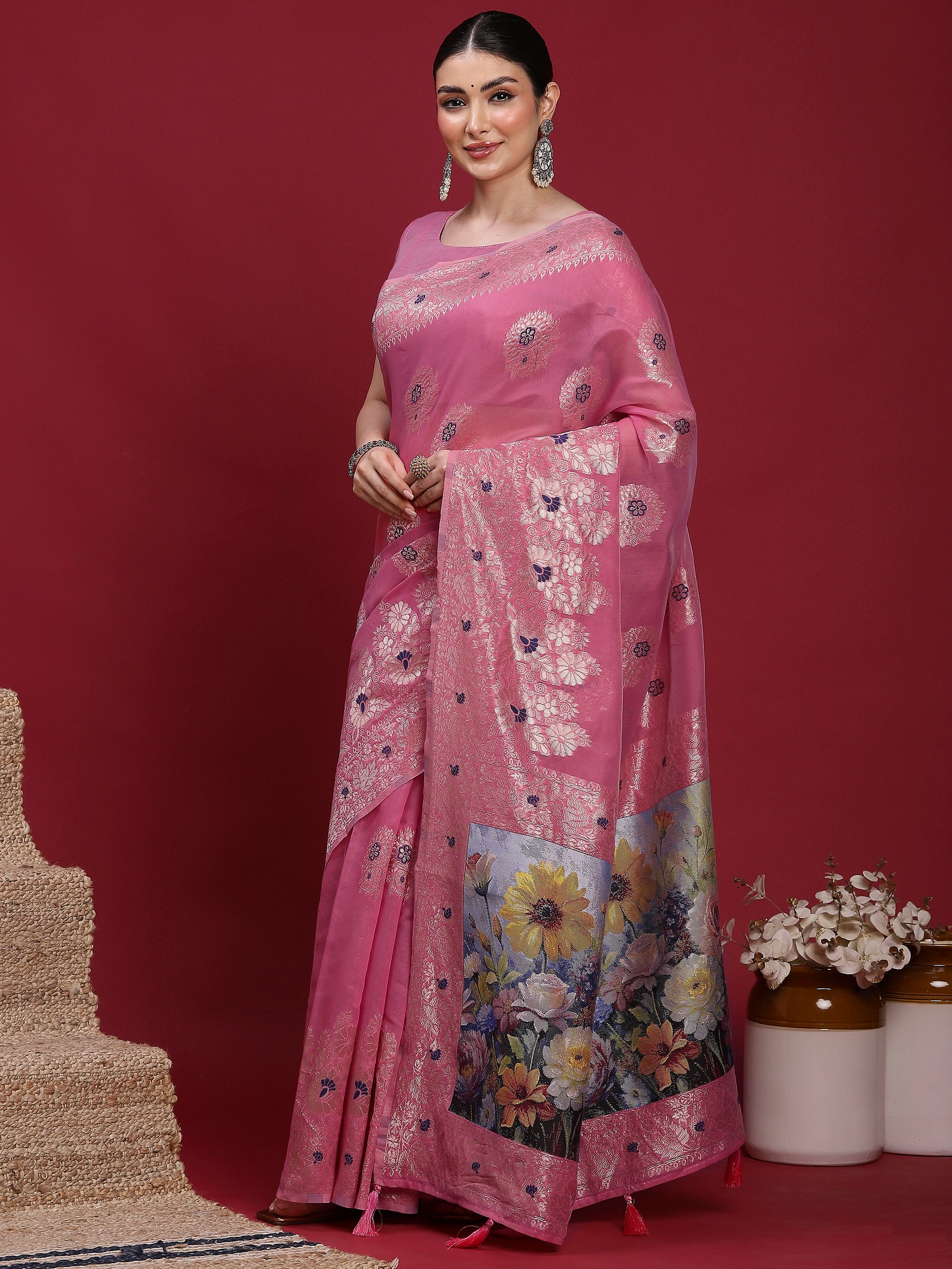 VANAYA Blush Petal Garden Saree