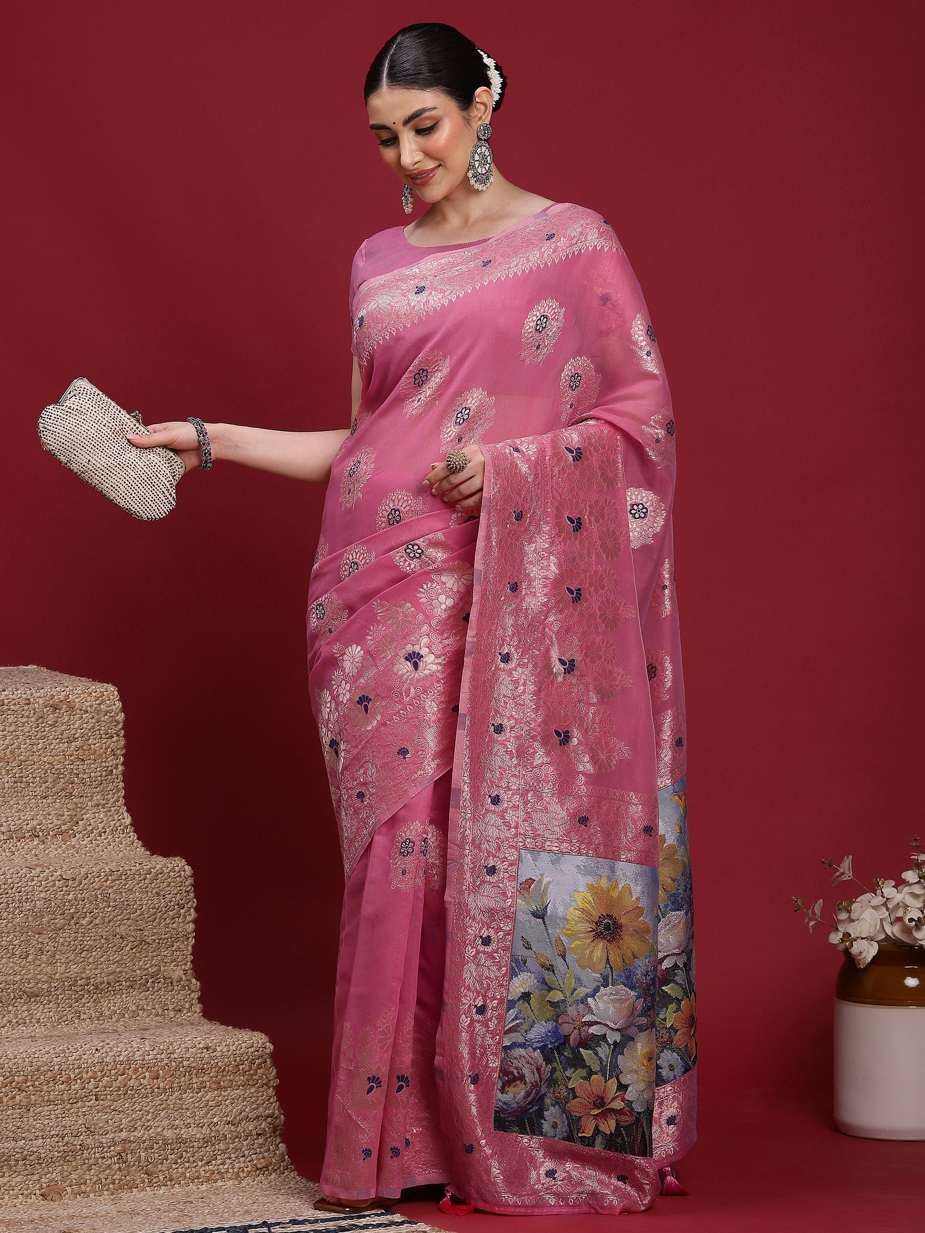 VANAYA Blush Petal Garden Saree