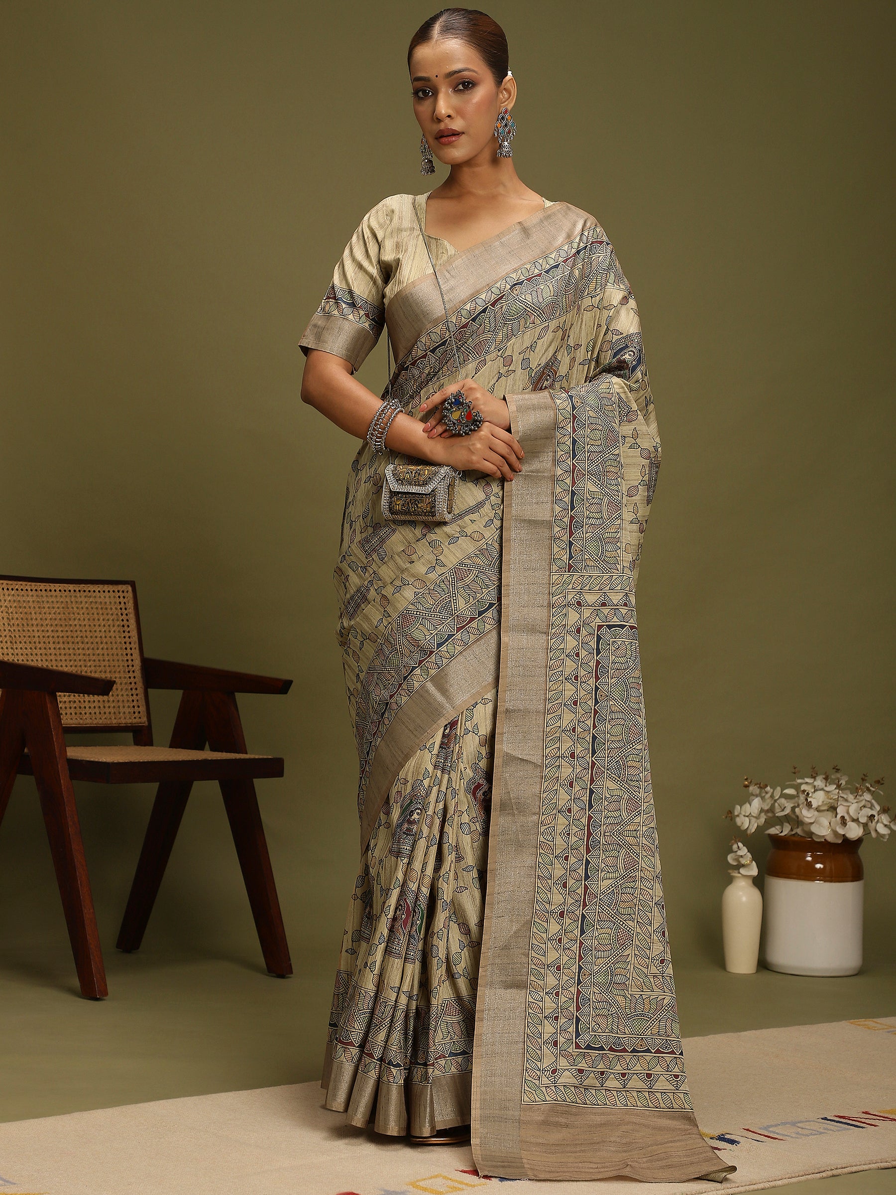 VANIKA PRINT-Timeless Folk Art Printed Saree
