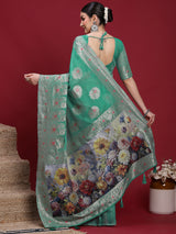 VANAYA Emerald Blossom Heritage Saree