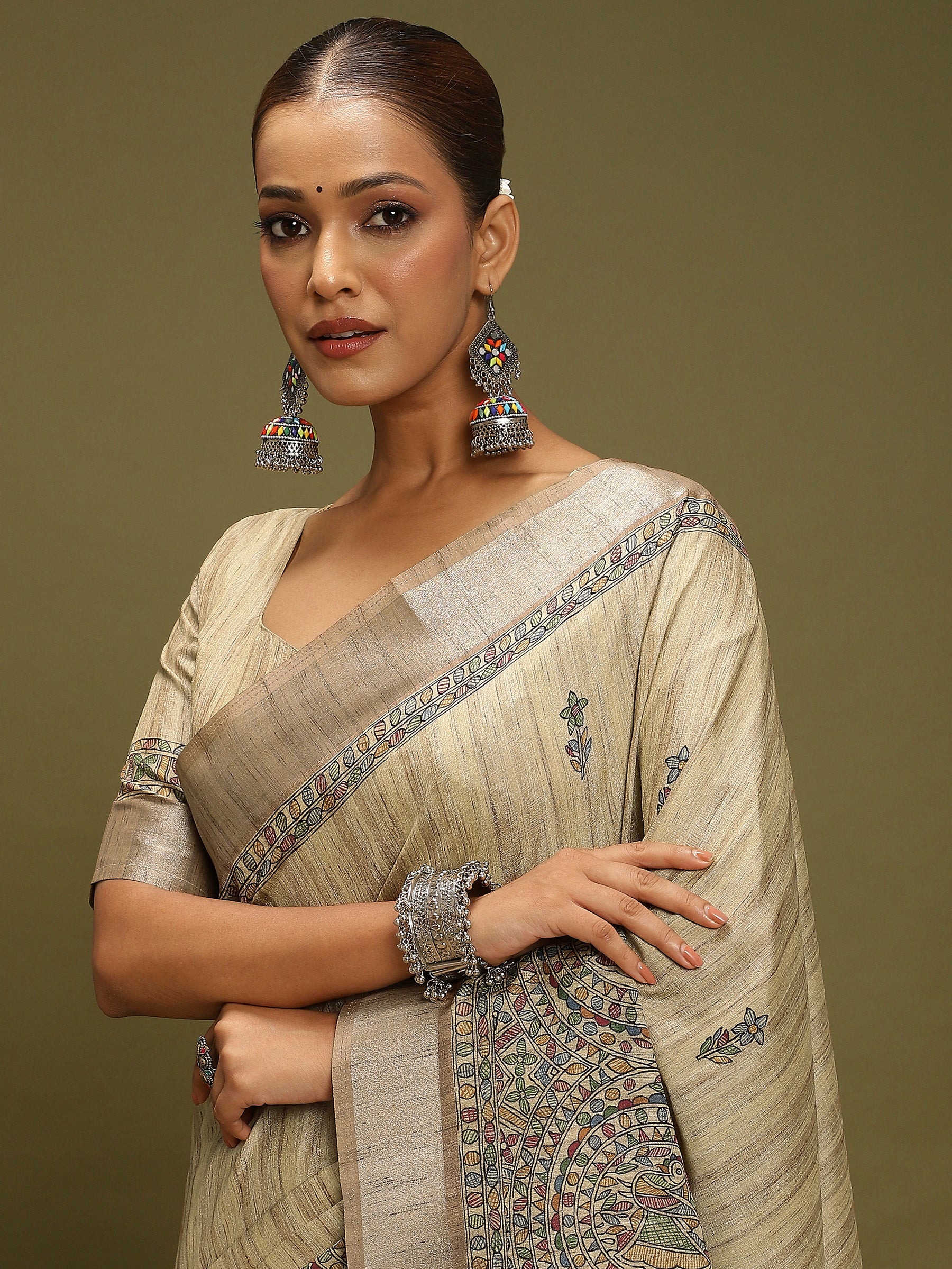 VANIKA PRINT-Royal Heritage Border Designer Saree