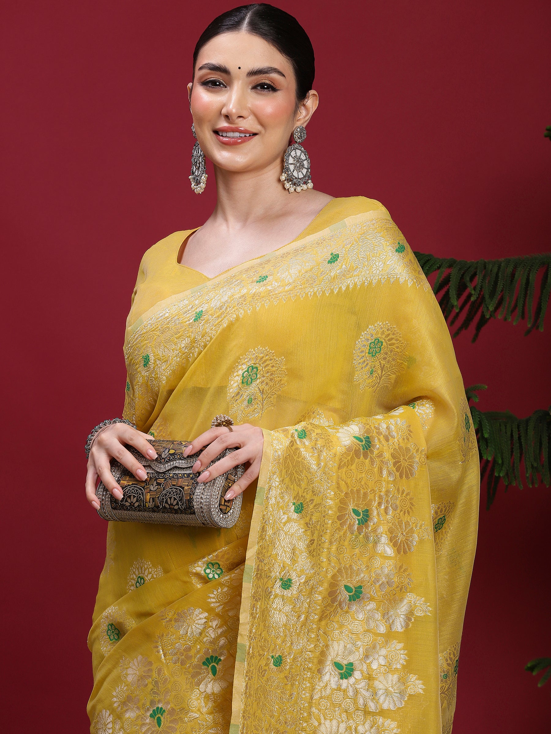 VANAYA Golden Sunflower Royale Saree