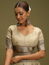 VANIKA PRINT-Graceful Earth-Tone Artisan Saree