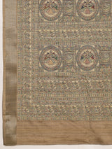 VANIKA PRINT-Graceful Earth-Tone Artisan Saree