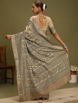 VANIKA PRINT-Timeless Madhubani Bloom Saree