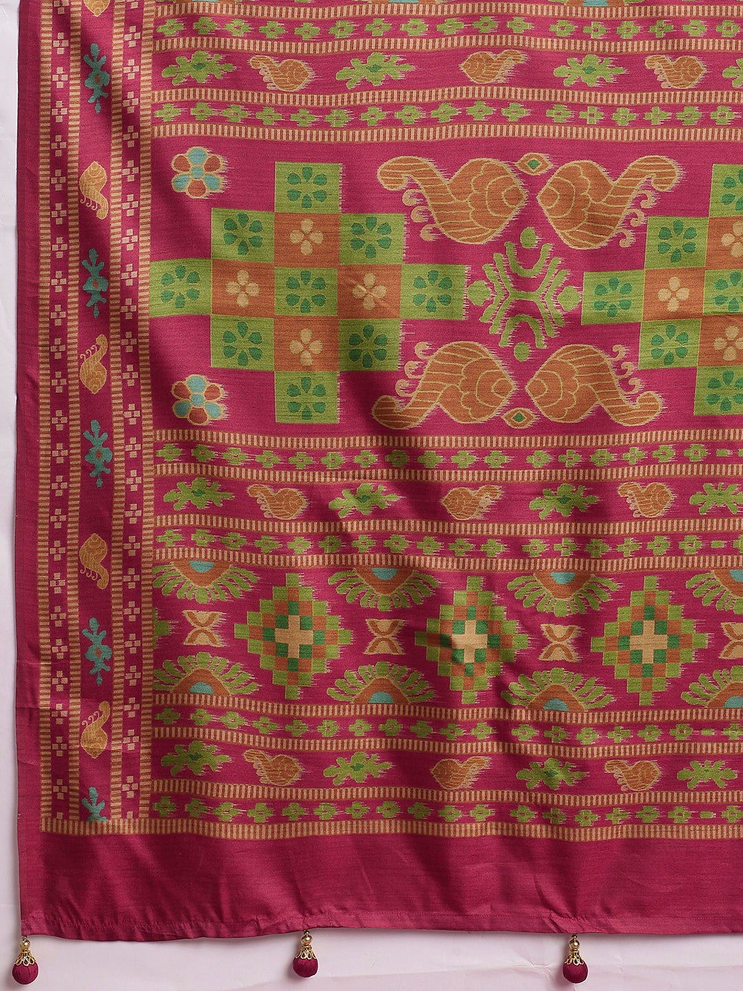 Gulabi Emerald Royale-Parrot Green Heritage Saree