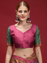 Gulabi Emerald Charm-Jade Pink Heritage Weave