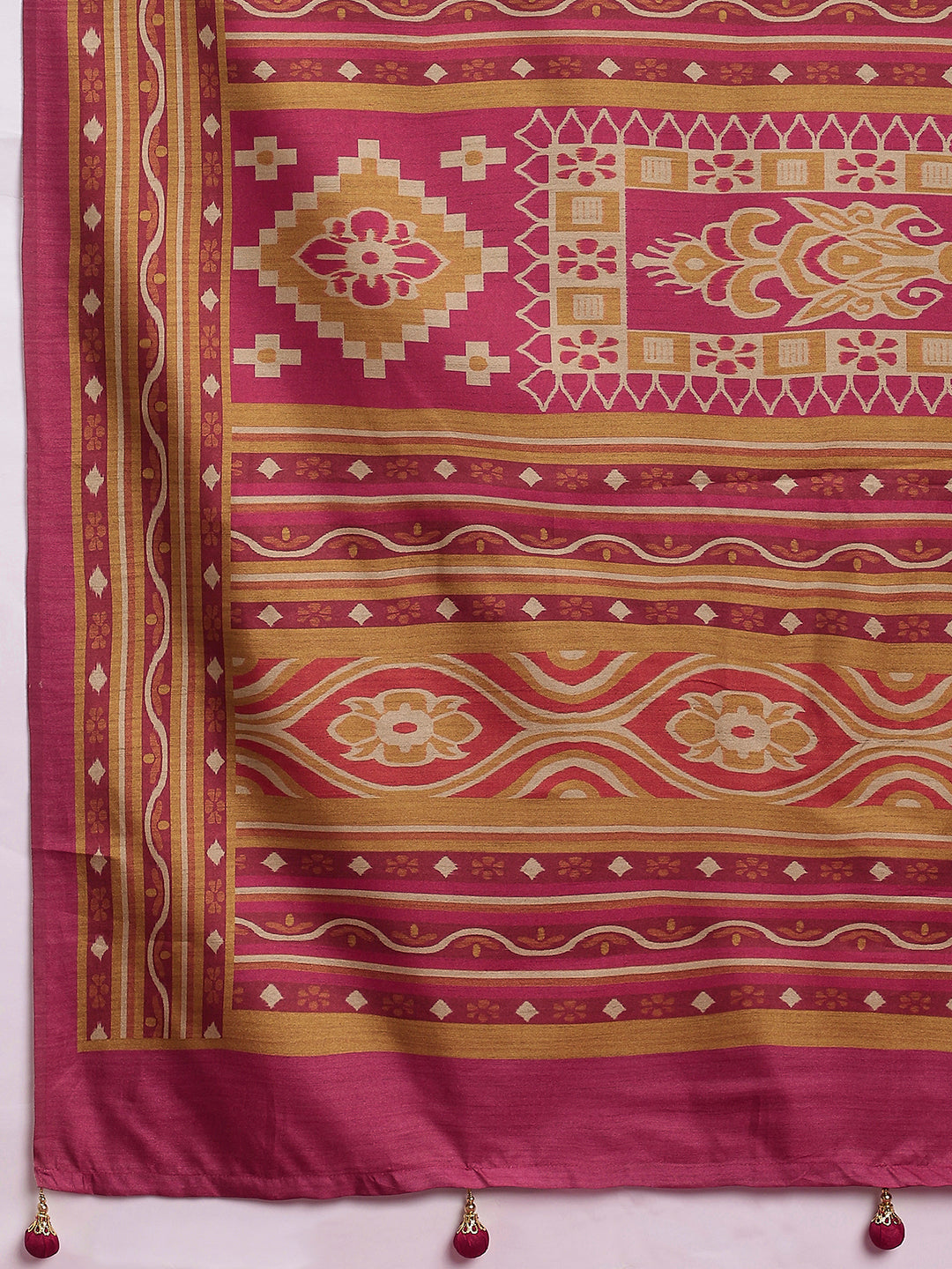 Gulabi Emerald Charm-Jade Pink Heritage Weave