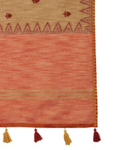 ZARI MAHAL-Elegant Olive Green & Orange Zari Woven Traditional Saree