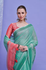 ZARI MAHAL-Pairs beautifully with oxidized or silver jewelry for a complete ethnic look